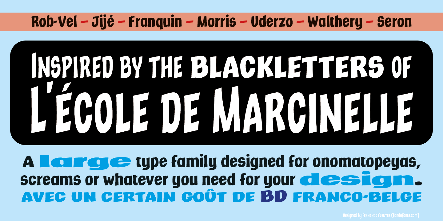 Example font Marcinelle Clean #9